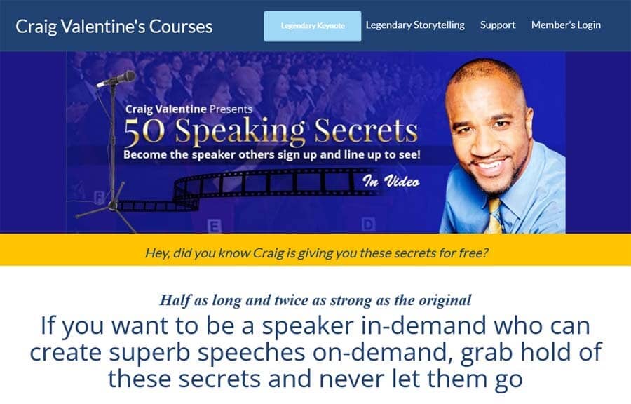 50 Speaking Secrets Membership Site